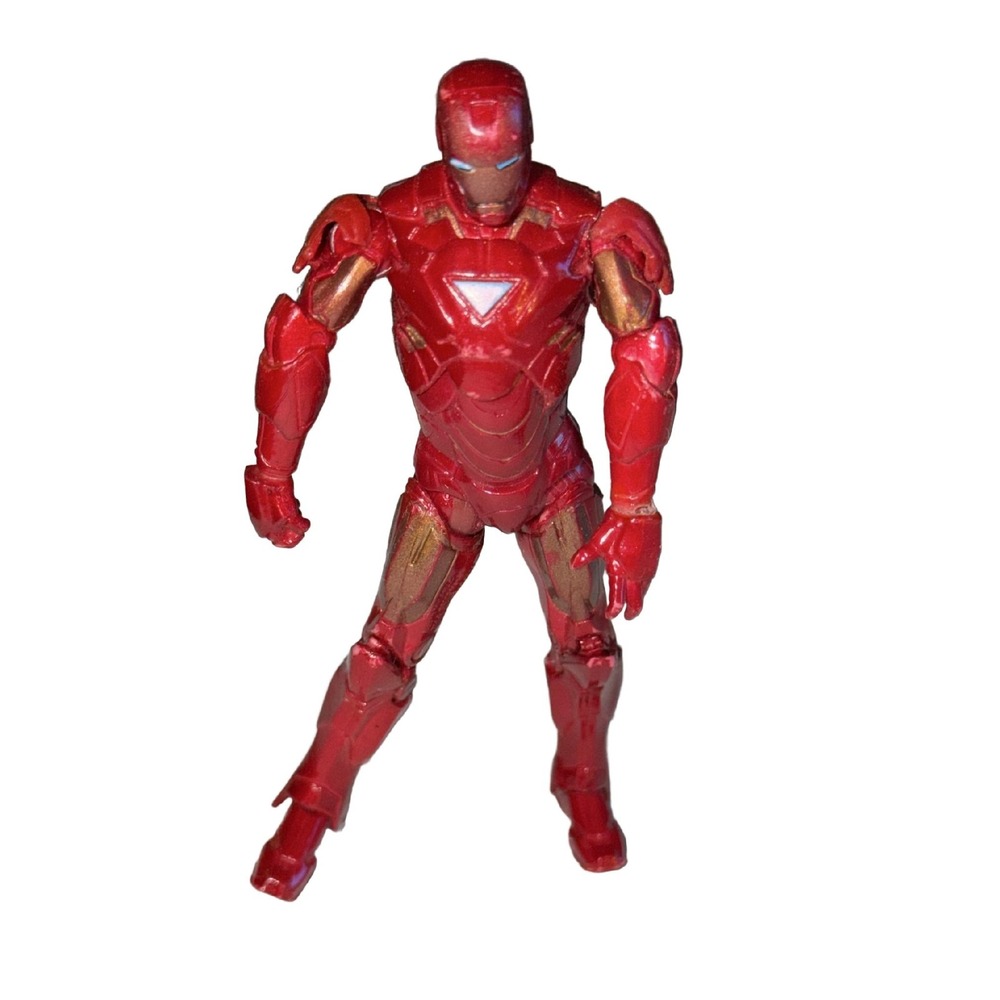 Marvel Iron Man Mark VI Action Figure Red Gold Metallic 6 Inch Superhero Toy